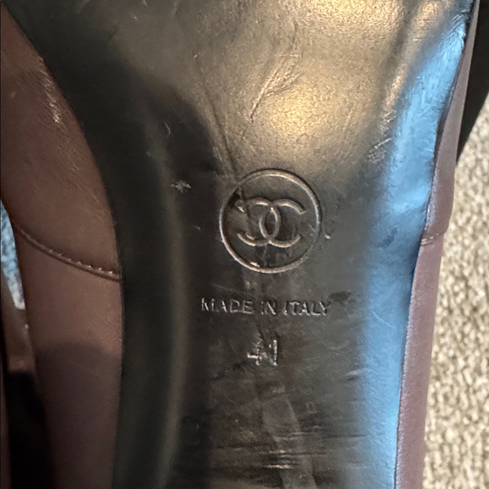 CHANEL Women's Dark Gray and Black Ankle Boots - Picture 8 of 13